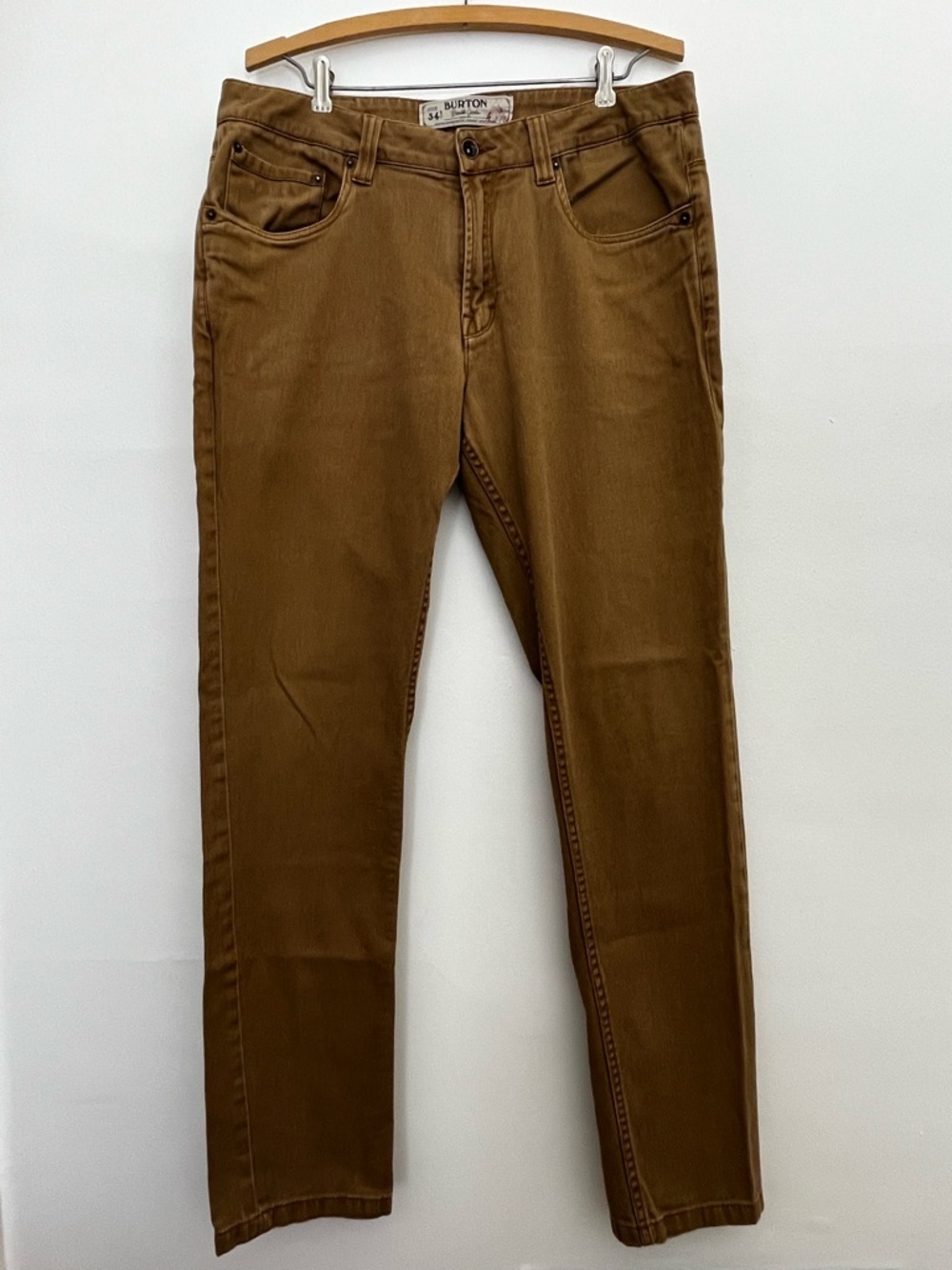 Burton Slim Straight Jeans Men’s 34 Brown Denim Pants Skate Workwear Casual - Picture 2 of 7